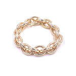 Ashley Gold Stainless Steel Chunky Chain Stretch Bracelet