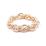 Ashley Gold Stainless Steel Chunky Chain Stretch Bracelet