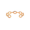 Ashley Gold Stainless Steel Gold Plated Round Link Chain Design Bangle Bracelet