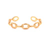 Ashley Gold Stainless Steel Gold Plated Round Link Chain Design Bangle Bracelet