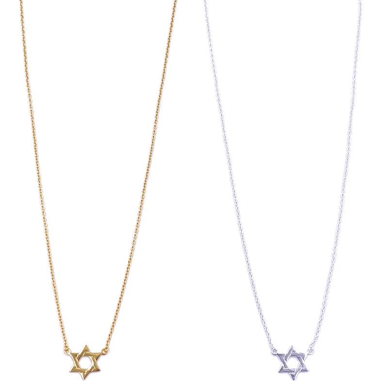 Ashley Gold Sterling Silver Simple Star Necklace