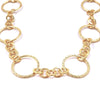 Ashley Gold Stainless Steel Gold Plated 8 Circle Round Link Chain Necklace