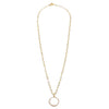 Ashley Gold Stainless Steel Gold Plated Enamel Circle Charm Necklace