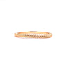 Ashley Gold Sterling Silver Gold Plated Prong And Bead Set Half CZ Band Ring