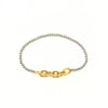 Ashley Gold Stainless Steel Cable Chain Stretch Beaded Bracelet