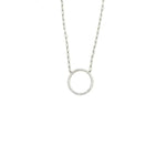 Ashley Gold Sterling Silver Open CZ Eternity Circle Link Necklace