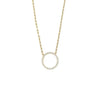 Ashley Gold Sterling Silver Open CZ Eternity Circle Link Necklace