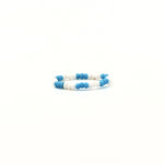 Ashley Gold Enamel Alternating Stretch Beaded Stretch Ring