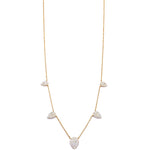 Ashley Gold Sterling Silver Gold Plated 5 CZ Spike Necklace