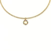 Ashley Gold Stainless Steel Colorful CZ Smily Face Charm Choker Tennis Necklace