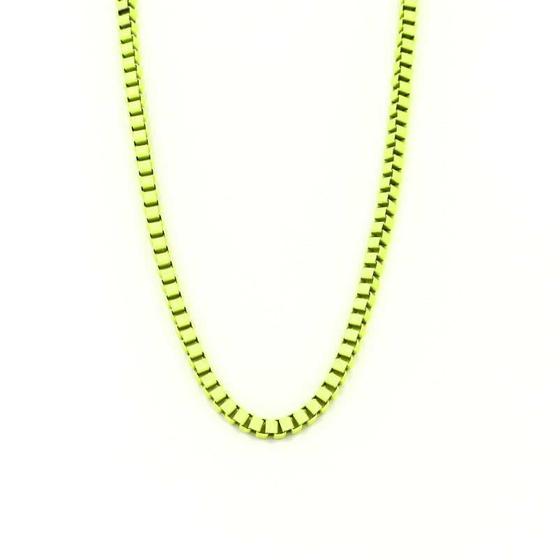 Ashley Gold Stainless Steel Neon Enamel Necklace