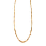 Ashley Gold Stainless Steel Gold Plated Wheat Chain Link Men's Necklace