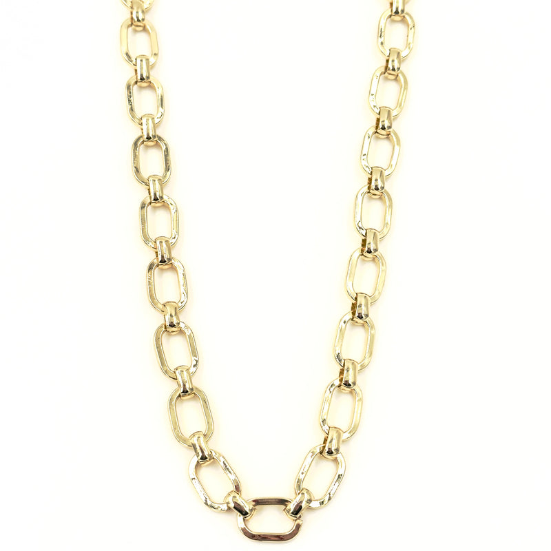 Ashley Gold Stainless Steel Gold Plated Chunky Cable Chain Necklace