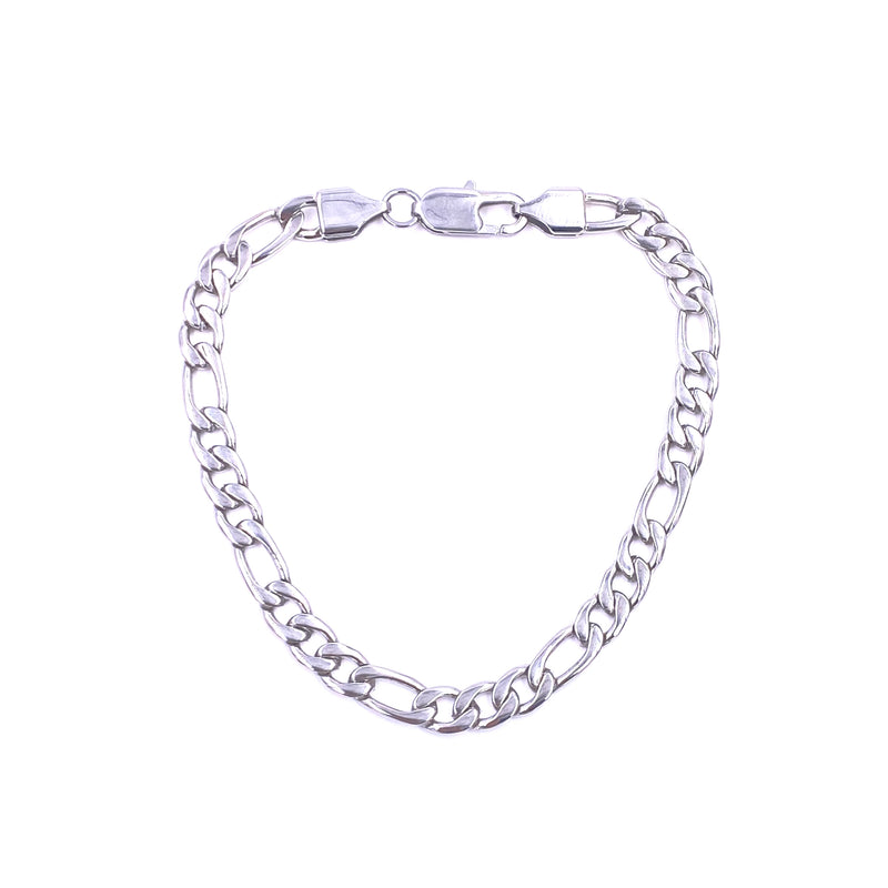Ashley Gold Stainless Steel Figaro Design Men's Bracelet