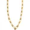 Ashley Gold Stainless Steel Gold Plated Spring Design Link Chain Necklace