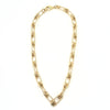 Ashley Gold Stainless Steel Gold Plated Spring Design Link Chain Necklace