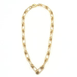 Ashley Gold Stainless Steel Gold Plated Spring Design Link Chain Necklace