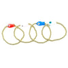 Ashley Gold Stainless Steel Gold Plated Ball Beaded Stretch Enamel Fish Design Bracelet