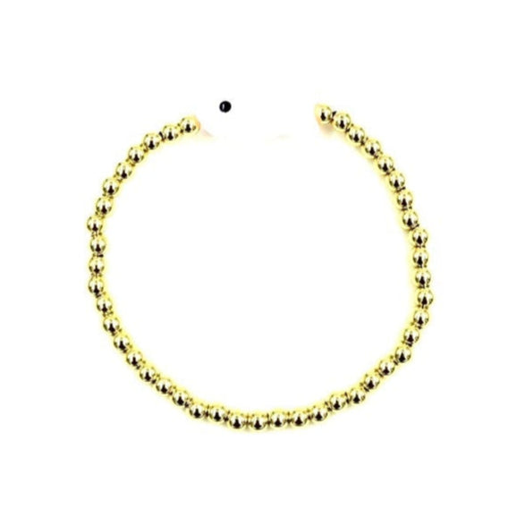 Ashley Gold Stainless Steel Gold Plated Ball Beaded Stretch Enamel Fish Design Bracelet