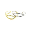 Ashley Gold Stainless Steel Swirl Design Bangle Bracelet