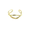 Ashley Gold Stainless Steel Swirl Design Bangle Bracelet