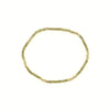 Ashley Gold Stainless Steel Gold Plated Alternate Semi Precious Stone Beaded Stretch Bracelet