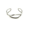 Ashley Gold Stainless Steel Swirl Design Bangle Bracelet