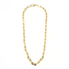 Ashley Gold Stainless Steel Gold Plated Pinched Link Chain Design Necklace