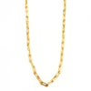 Ashley Gold Stainless Steel Gold Plated Pinched Link Chain Design Necklace