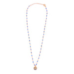 Ashley Gold Stainless Steel Gold Plated Beaded Chain And Love Charm Necklace