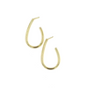 Ashley Gold Stainless Steel Gold Plated Teardrop Design Hoop Earrings