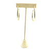 Ashley Gold Stainless Steel Gold Plated Teardrop Design Hoop Earrings