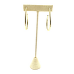 Ashley Gold Stainless Steel Gold Plated Teardrop Design Hoop Earrings