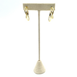 Ashley Gold Stainless Steel Gold Plated Double Hoop Circle Design Earrings