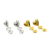 Ashley Gold Stainless Steel 3 Drop Heart Design Earrings