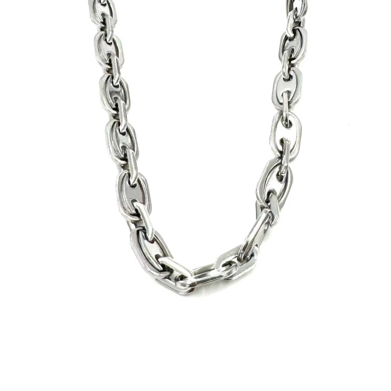 Ashley Gold Stainless Steel Open Link Connector Design Necklace