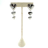 Ashley Gold Stainless Steel 3 Drop Heart Design Earrings