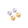 Ashley Gold Stainless Steel Single Line 1/2" Hoop Earrings