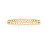 Ashley Gold Stainless Steel Hex Design Bangle Bracelet