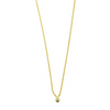 Ashley Gold Sterling Silver Gold Plated Beaded Link Teardrop Bezel Set CZ Necklace