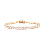 Ashley Gold Sterling Silver 5.00CTW Bezel Set Tennis Bracelet