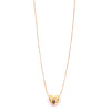 Ashley Gold Stainless Steel Gold Plated Puff Heart Necklace