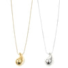 Ashley Gold Stainless Steel Gold Plated Tear Puff Charm Necklace