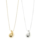 Ashley Gold Stainless Steel Gold Plated Tear Puff Charm Necklace