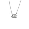 Ashley Gold Sterling Silver Mini CZ Elephant Pendant Necklace