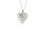 Ashley Gold Sterling Silver CZ Shape Heart Pendant Necklace