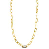 Ashley Gold Stainless Steel Gold Plated Paperclip Link Necklace