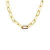 Ashley Gold Stainless Steel Gold Plated Paperclip Link Necklace