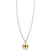 Ashley Gold Stainless Steel Gold Plated Two-Toned CZ Colored Evil Eye Pendent Necklace