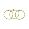 Ashley Gold Stainless Steel Gold Plated Ball Beaded Stretch Colored Enamel Hamsa Bracelet